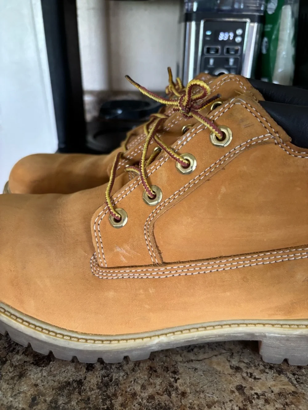 Timberland Wheat Nubuck Waterproof Lace-Up Work Boots - Picture 10 of 16